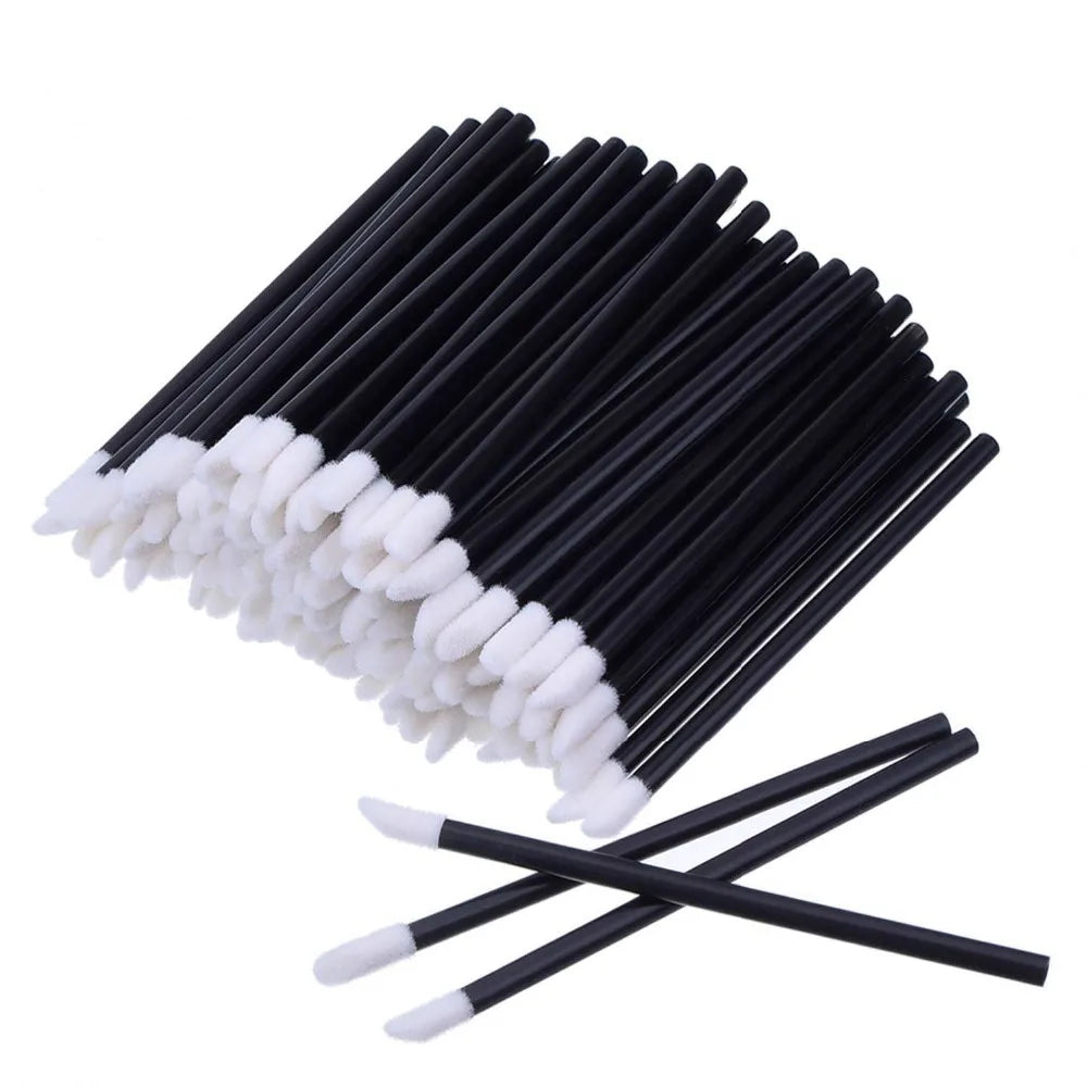 50 Pcs Wholesale Lip Brush Eyelash Makeups Brushes Lashes Extension Mascara Applicator Lipstick Wands Set Cosmetic Makeup Tools
