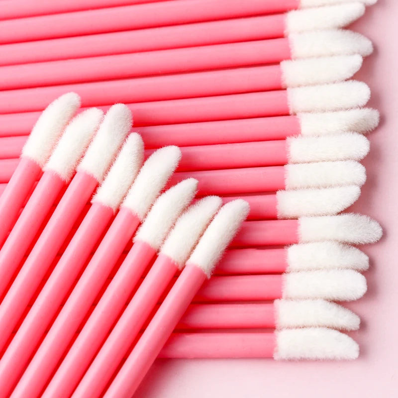 50 Pcs Wholesale Lip Brush Eyelash Makeups Brushes Lashes Extension Mascara Applicator Lipstick Wands Set Cosmetic Makeup Tools