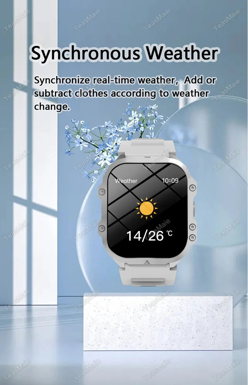 GPS Watch Tracker Outdoorsport Smart Watch Waterproof Phone Calls Heart Rate Monitor Weather Sync DIY Watch Faces Smart Bracelet